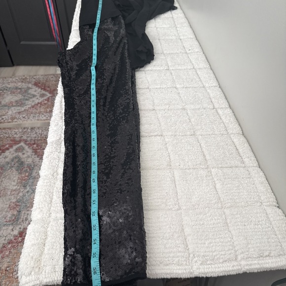 Venus Size 12 Black Jumpsuit NYE Festival Holiday Sequins Caped Fairy Grunge - Picture 15 of 16